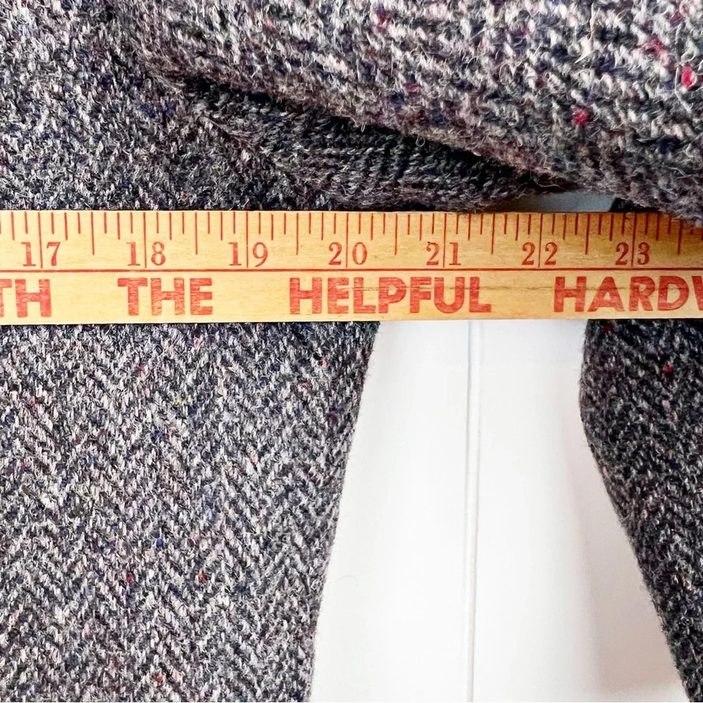 Harris Tweed‎ Vtg Mens Gray 100% Scottish Wool Sport Coat Blazer Herringbone